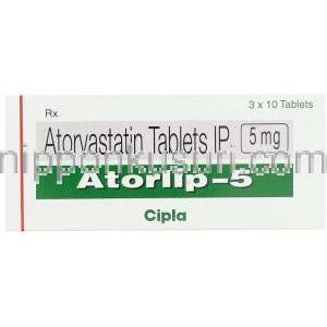 アトルバスタチン (リピトール ジェネリック) , Atorlip 5 mg 箱