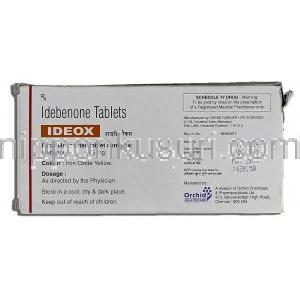 イデオックス Ideox, イデベノン 45mg, 錠 箱裏面