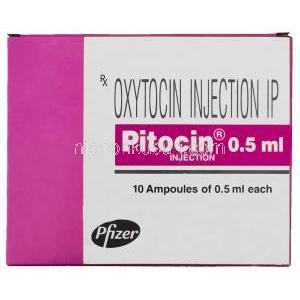 ピトシン Pitocin, アトニン ジェネリック, オキシトシン 0.5ml 注射 10アンプル (Pfizer) 箱