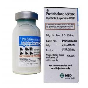プレドニゾロンアセテート 注射用懸濁液, プレドニゾロン 10mg, 注射懸濁液 10ml,箱, ボトル