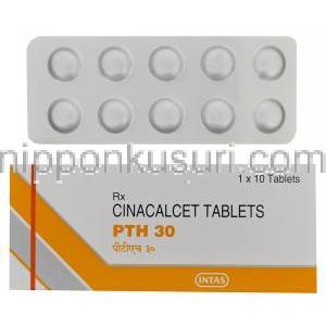 PTH 30　センシパージェネリック、シナカルセト 30mg 箱