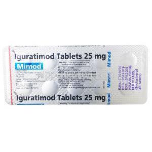 ミモッド, イグラチモド 25mg シート情報