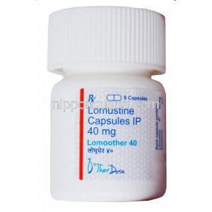 ロモーザー, ロムスチン カプセル IP 40mg, 6カプセル, 製造元: Therdose Pharma, ボトル表面