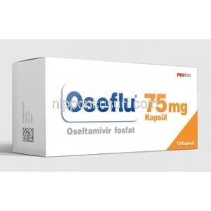 オセフル リン酸オセルタミビル (タミフル ジェネリック) 75mg カプセル (Neutec Ilac San Tic A.S)