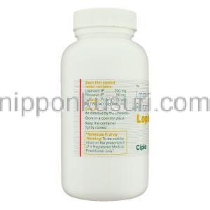 ロピミューン Lopimune, カレトラ ジェネリック, ロピナビル・リトナビル 配合 錠 (Cipla) ボトル