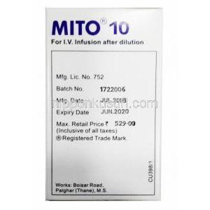 ミト, マイトマイシン 10mg  (Neon) 箱側面