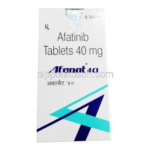 アファナット,  アファチニブ,40mg 箱表面