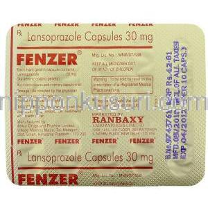 ランソプラゾール（スタンゾームジェネリック）,  Fenzer, 30 mg 包装