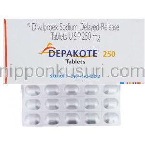 ジバルプロエクスナトリウム, デパコテ Depakote 250mg 錠 徐放剤錠 (Sanofi-Synthelabo)