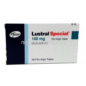 ルストラル スペシャル, セルトラリン, 100 mg 28 錠 , 箱表面