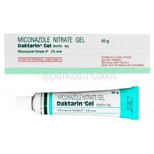 ダクタリンジェル　Daktarin、ジェネリックモニスタット　Monistat、 硝酸ミコナゾールゲル2％