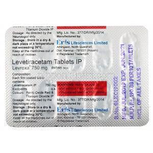 Levroxa,  Levetiracetam 750mg