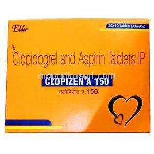 クロピゼン A, アスピリン/ クロピドグレル,　箱表面