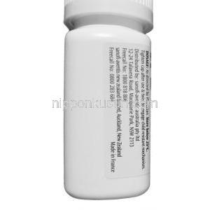 プラケニル,ヒドロキシクロロキン 200mg 瓶側面