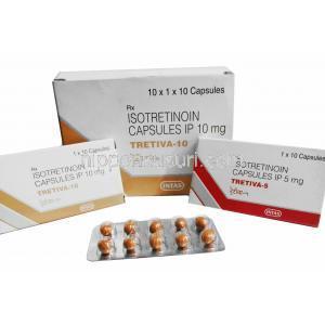 トレティヴァ (イソトレチノイン) 5mg, 10mg 箱、カプセル