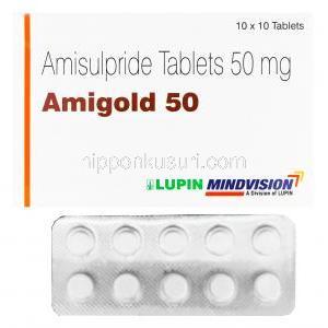 アミゴールド Amigold 50、ジェネリックソリアン Solian、アミスルプリド50mg