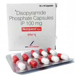 ノルペース,ジソピラミド 100mg, カプセル, 箱, シート