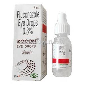 ゾコン点眼薬, フルコナゾール点眼薬 0.3% 5ml, 製造元：FDC, 箱, ボトル情報