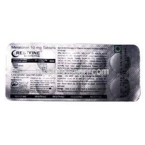 レストファイン, メラトニン 10mg,錠剤 製造元：Healing Pharma India, シート情報