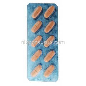 テグレトール CR 400, カルバマゼピン 400mg, 製造元：ノルバティス,シート表面