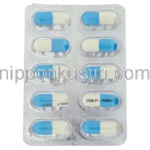 インドメタシン / アセトアミンフェン, Inmecin-P,  25MG/ 325MG カプセル (E.M. Pharma) 包装