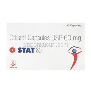 オースタット 60, オルリスタット, 製造元：Aristo Pharmaceuticals,箱表面