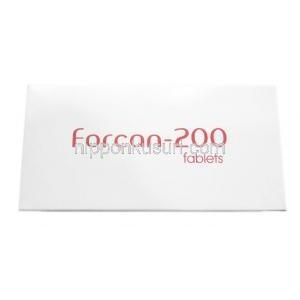 フォルカン,フルコナゾール 200mg , 製造元：Cipla, 箱上面