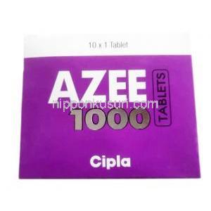 アジー, アジスロマイシン 1000mg, 製造元 Cipla, 箱側面-2