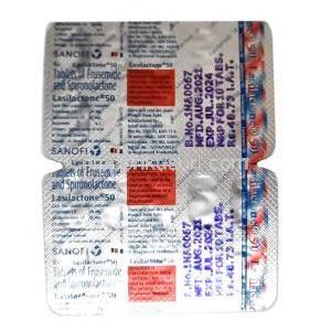 ラシラクトン, フロセミド 20mg/ スピロノラクトン 50mg, 製造元： Sanofi India, シート情報