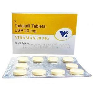 ビダマックス,  タダラフィル20mg, 製造元：VEA Impex, 箱,シート