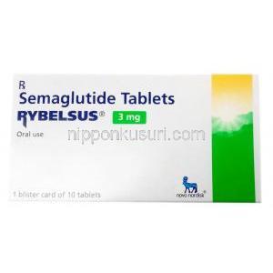 リベルサス,セマグルチド14mg ,製造元：Novo Nordisk India Pvt Ltd, 箱表面