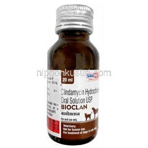 バイオクラン経口液 犬猫用,クリンダマイシン 25mg, 経口液 20ml, 製造元：Sava Vet, ボトル