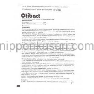 オティバクト （バイトリル ジェネリック） 点耳薬 (Cipla) 情報シート1