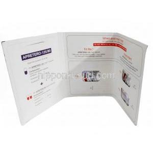 アプレテオ, 1 cap アプレピタント 125mg (1カプセル)+80mg(2カプセル), 1セット, 製造元: Hetero Drugs Ltd, 箱情報, 使用方法