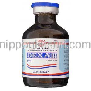 デキサメタゾン（デカドロン ジェネリック）, デクサ Dexa 4mg 注射液 (Sarabhai) 瓶