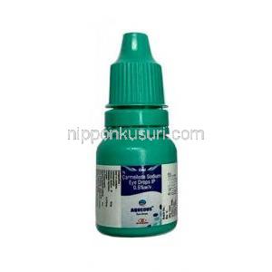 アクエアス点眼薬 ,カルボキシメチルセルロース 0.5% w/v, 点眼薬 10mL, 製造元：Optho Pharma Pvt Ltd, ボトル