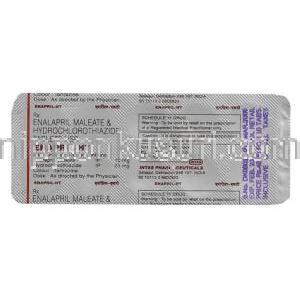 マイレン酸エナラプリル / ヒドロクロロチアジド配合 （Generic  Vaseretic）, Enapril-HT, 10mg/ 25mg 錠 (Intas)