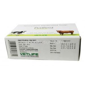 パースリスト固形石鹸,  ペルメトリン 1% , 75g 固形石鹸,製造元： Vetlife, 箱情報, 製造日, 消費期限