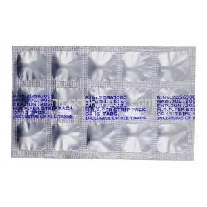 ベロズ,ラベプラゾール 20mg, 15錠, 製造元：Torrent Pharma, シート情報,製造日, 消費期限