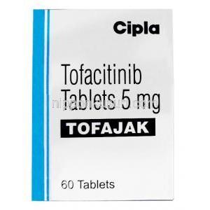 トファジャク,トファシチニブ 5mg, 60錠, 製造元：Cipla Ltd, 箱, ボトル