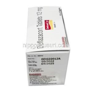 デフコート 12, デフラザコート 12mg, 製造元：Macleods Pharma, 箱情報