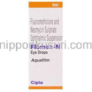 フルオロメトロン / ネオマイシン硫酸塩, Flomex-N,  0.1% w/v / 0.35% w/v 5ML 点眼薬 (Cipla) 箱