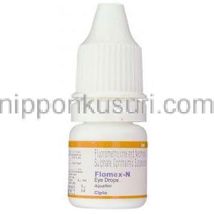 フルオロメトロン / ネオマイシン硫酸塩, Flomex-N,  0.1% w/v / 0.35% w/v 5ML 点眼薬 (Cipla) ボトル