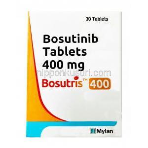 ボストリス,  ボスチニブ 400mg, 30 錠, 製造元：Mylan, 箱表面