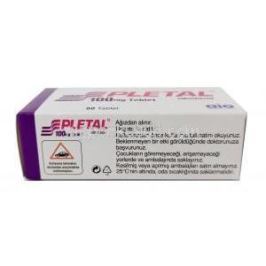Pletal, Cilostazol 100mg, 60tablets, Abdibrahim, Box bottom view