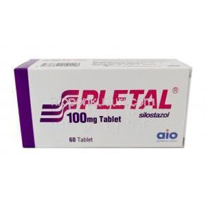 Pletal, Cilostazol 100mg, 60tablets, Abdibrahim, Box front view