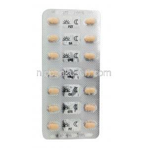 コララン,イバブラジン 5mg, 製造元：Serdia Pharmaceuticals, シート表面