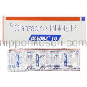 オランザピン(ジプレキサザイディス/ジプレキサジェネリック), Oleanz, 10mg 錠 (Sun Pharma)