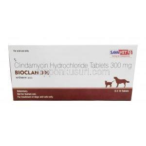 バイオクラン 300 犬猫用, , クリンダマイシン 300mg, 製造元：Sava Vet, 箱側面2