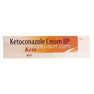 ケト クリーム, ケトコナゾール 2%, クリーム 30g, 製造元:Med Manor Organics Pvt Ltd, 箱表面